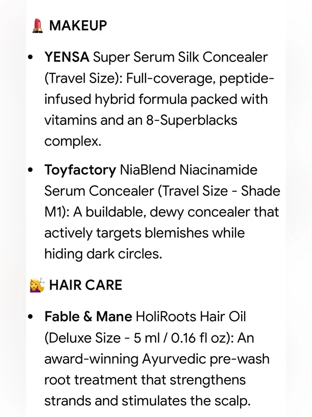 Luxury Beauty Bundle Glossier Glow Recipe Fable & Mane New Sephora Travel Set